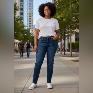 Hydraulic Women’s Jeans Size 12 Dark Wash Stretch Denim – Y2K Style